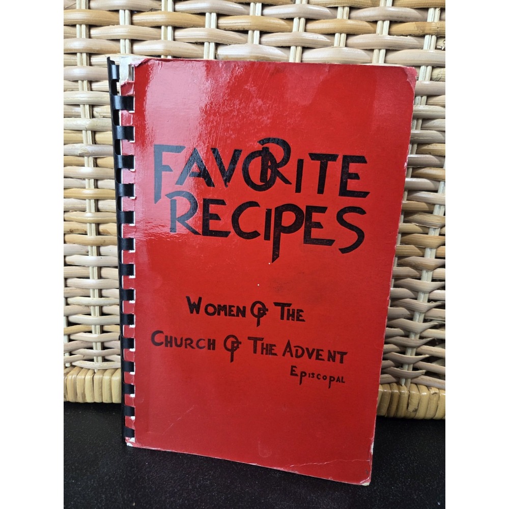 Church Of The Advent, Episcopal Cookbook Nashville,‎ Tennessee 1959 Spiral